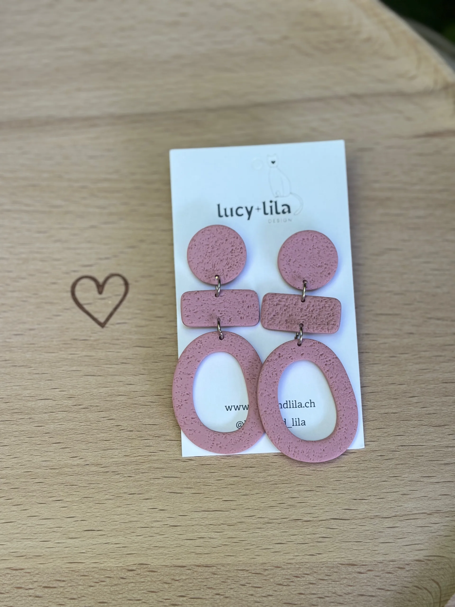 Blush Boss Ohrringe rosa, Verpackungsansicht