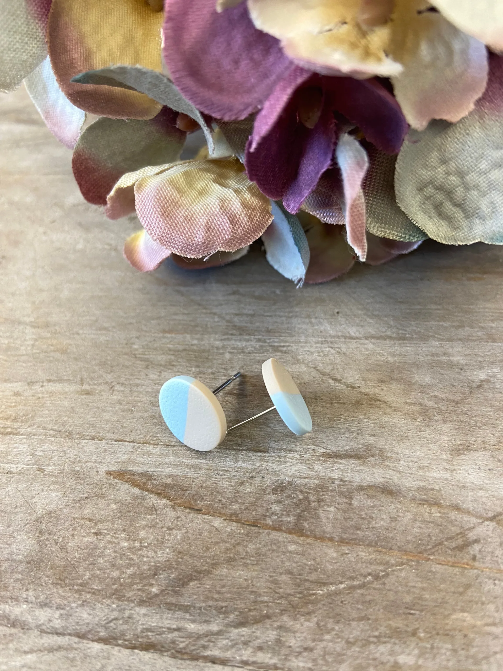 Circle half - Beige, Hellblau