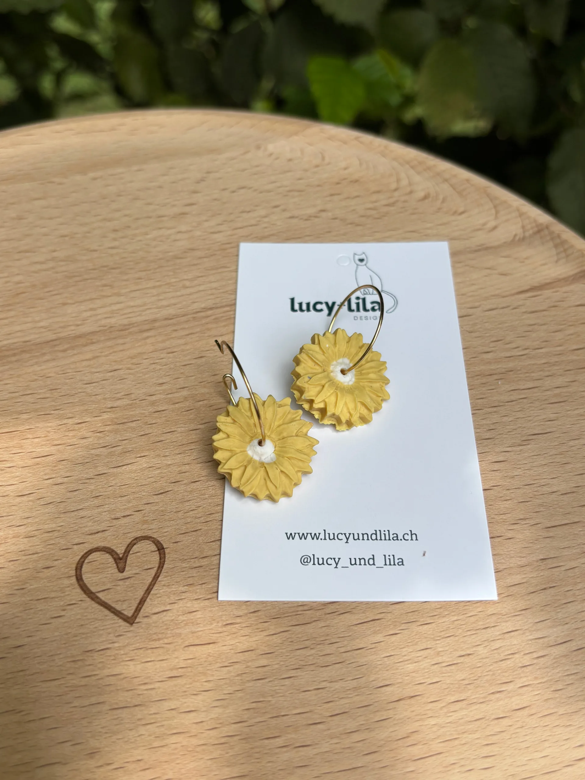 Floral Glow Ohrringe gelb, Verpackungsansicht